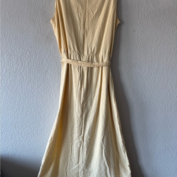 Coldwater Creek Yellow Linen Blend Sundress - Picture 4 of 4